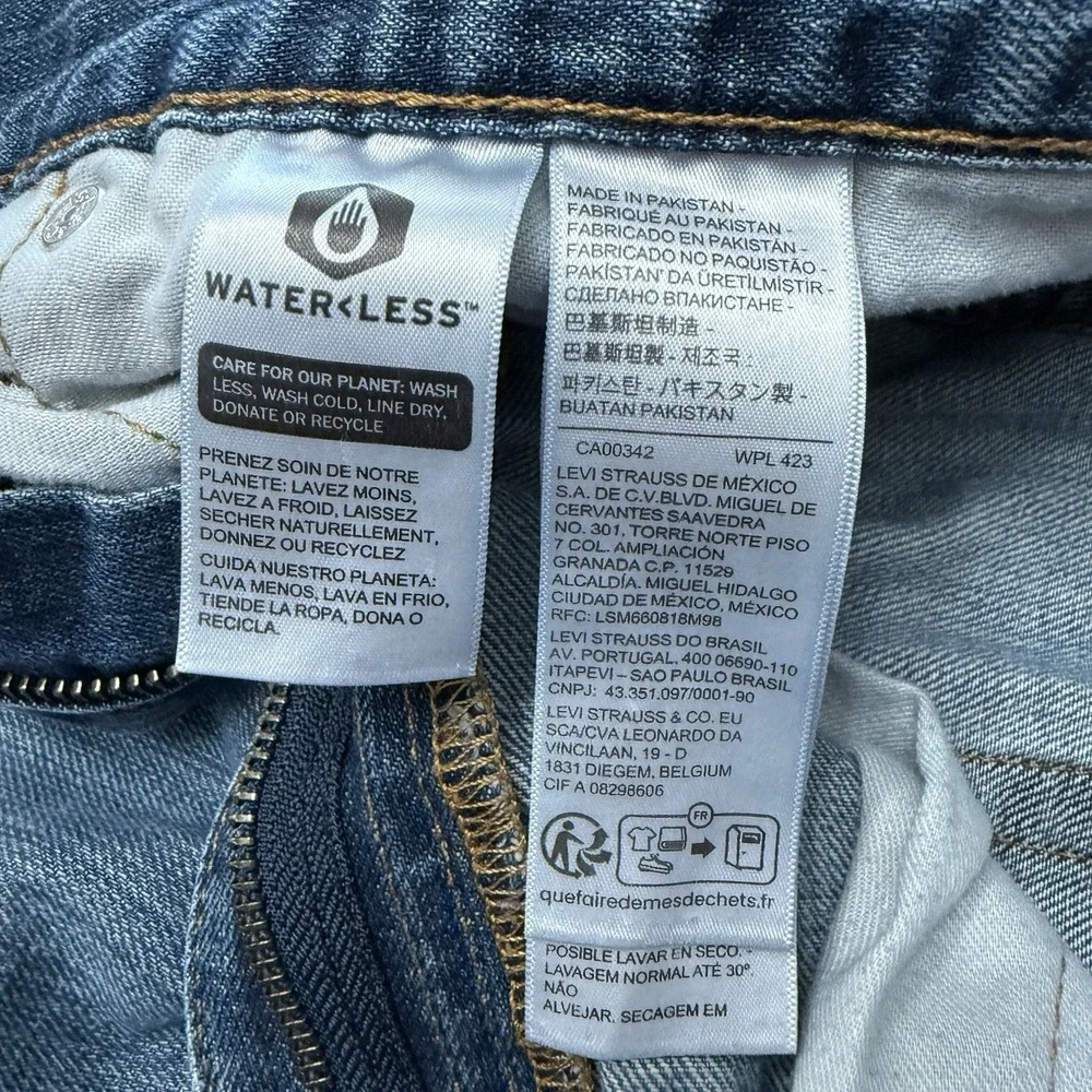 Levi's 559 jeans men's 34x32 dark wash blue denim relaxed straight Levi Strauss